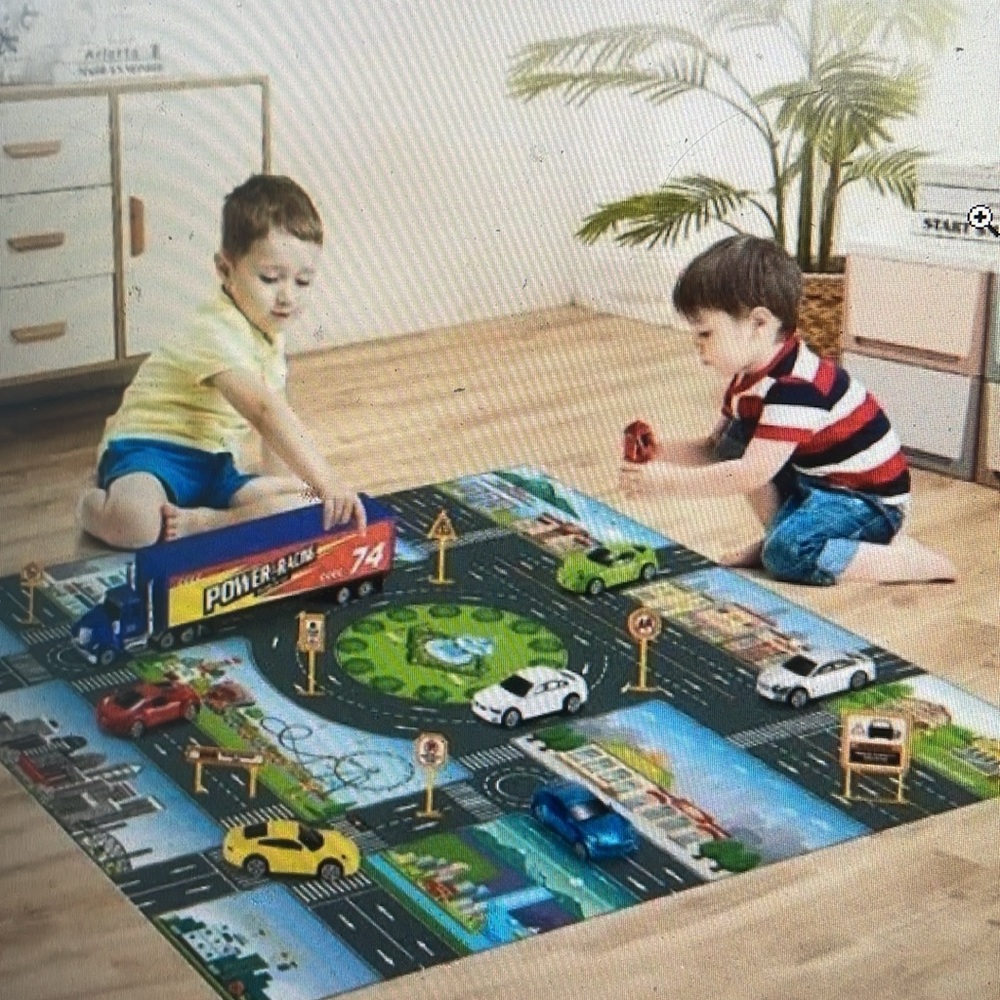Diecast Racing Cars Activity Play Mat